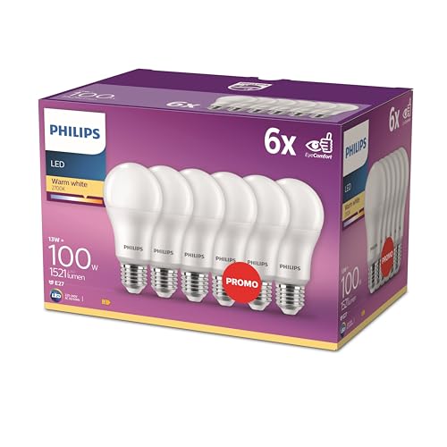 Philips LED Classic E27, 6er-Pack (ersetzt 100W)
