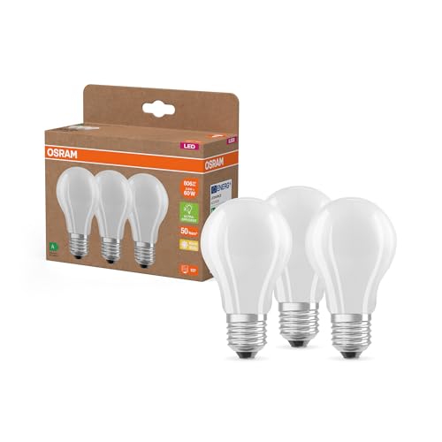 Osram LED E27 warmweiß, 3er-Pack (ersetzt 60W)