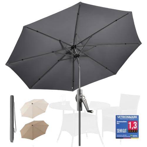 4smile Sonnenschirm 300 cm mit Kurbel