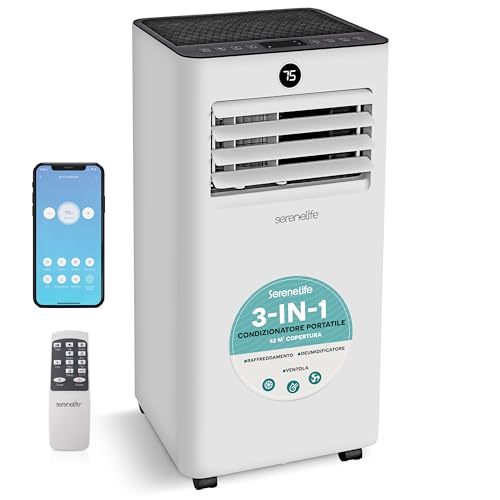 SereneLife Mobiles Klimagerät 9000 BTU WLAN